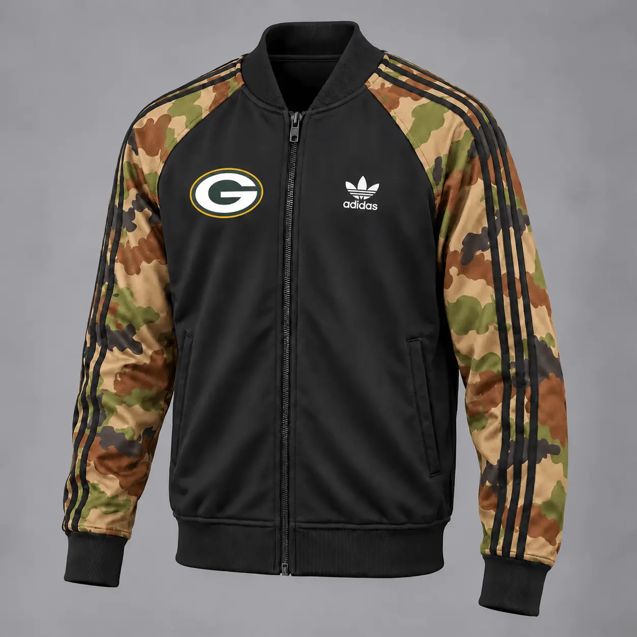 Green Bay Packers | Premium NFL Army Camo Baseball Jacket TD