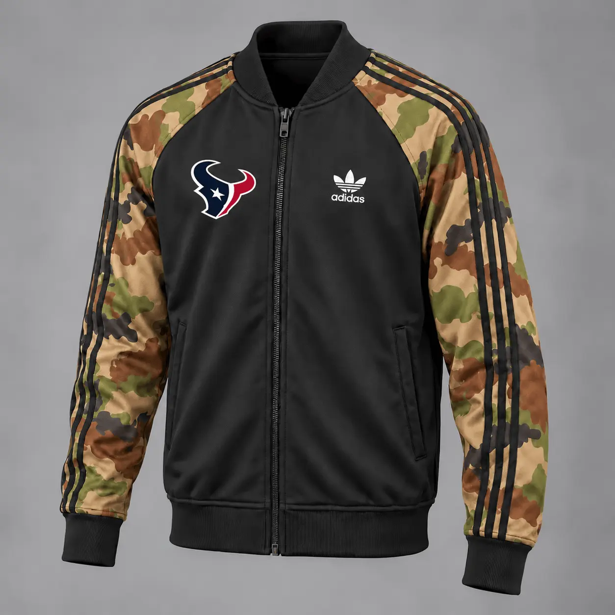 Houston Texans | Premium NFL Army Camo Baseball Jacket TD