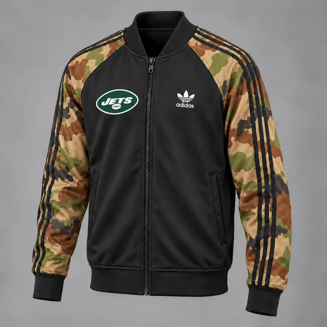 New York Jets | Premium NFL Army Camo Baseball Jacket TD