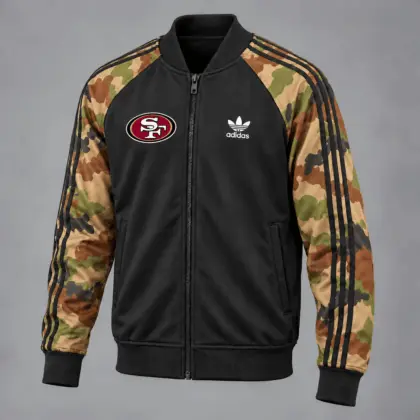 San Francisco 49ers | Premium NFL Army Camo Baseball Jacket TD