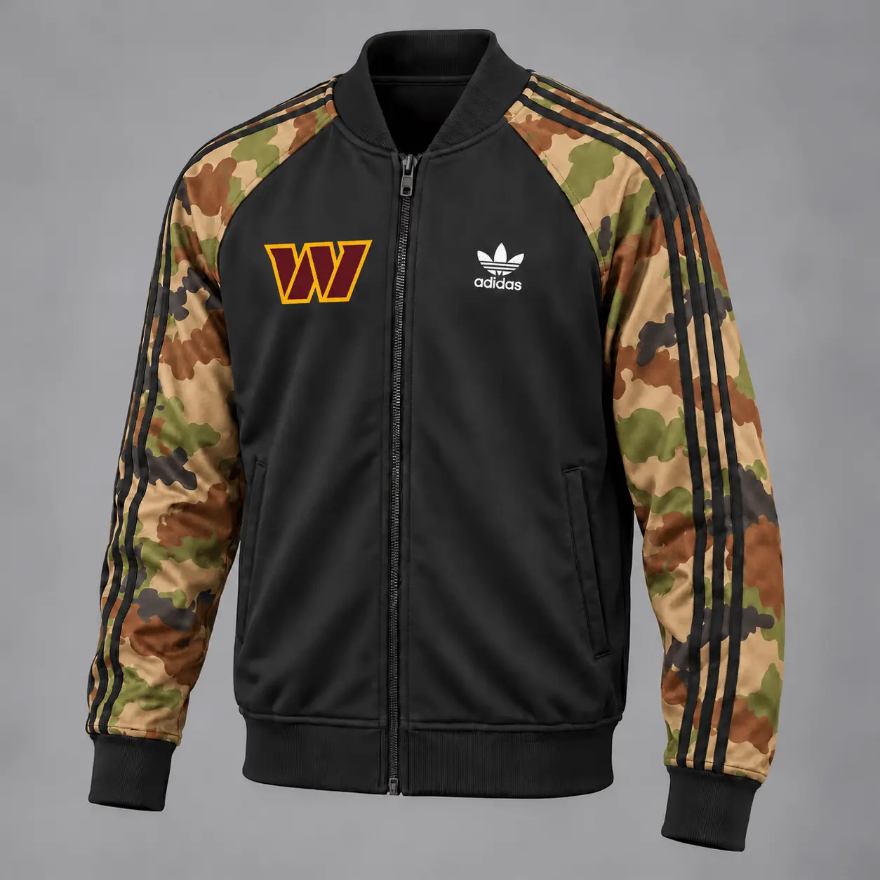 Washington Commanders | Premium NFL Army Camo Baseball Jacket TD