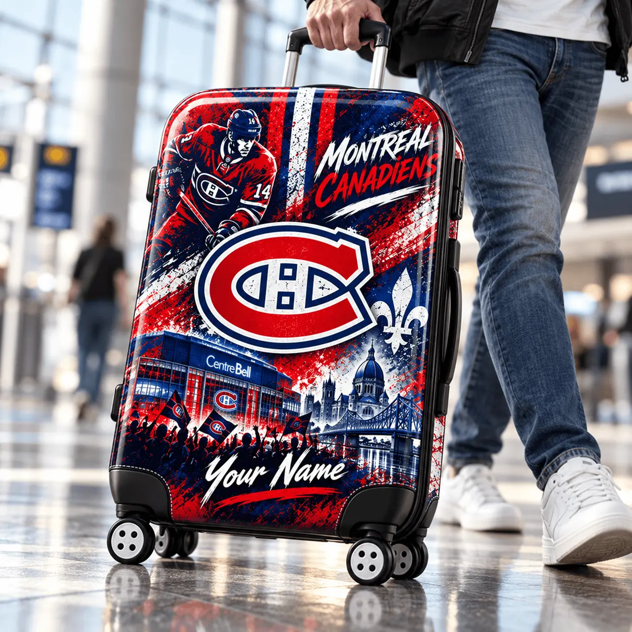 Montreal Canadiens | Premium NHL Personalized Arena Pride Luggage Cover NDN - Image 2