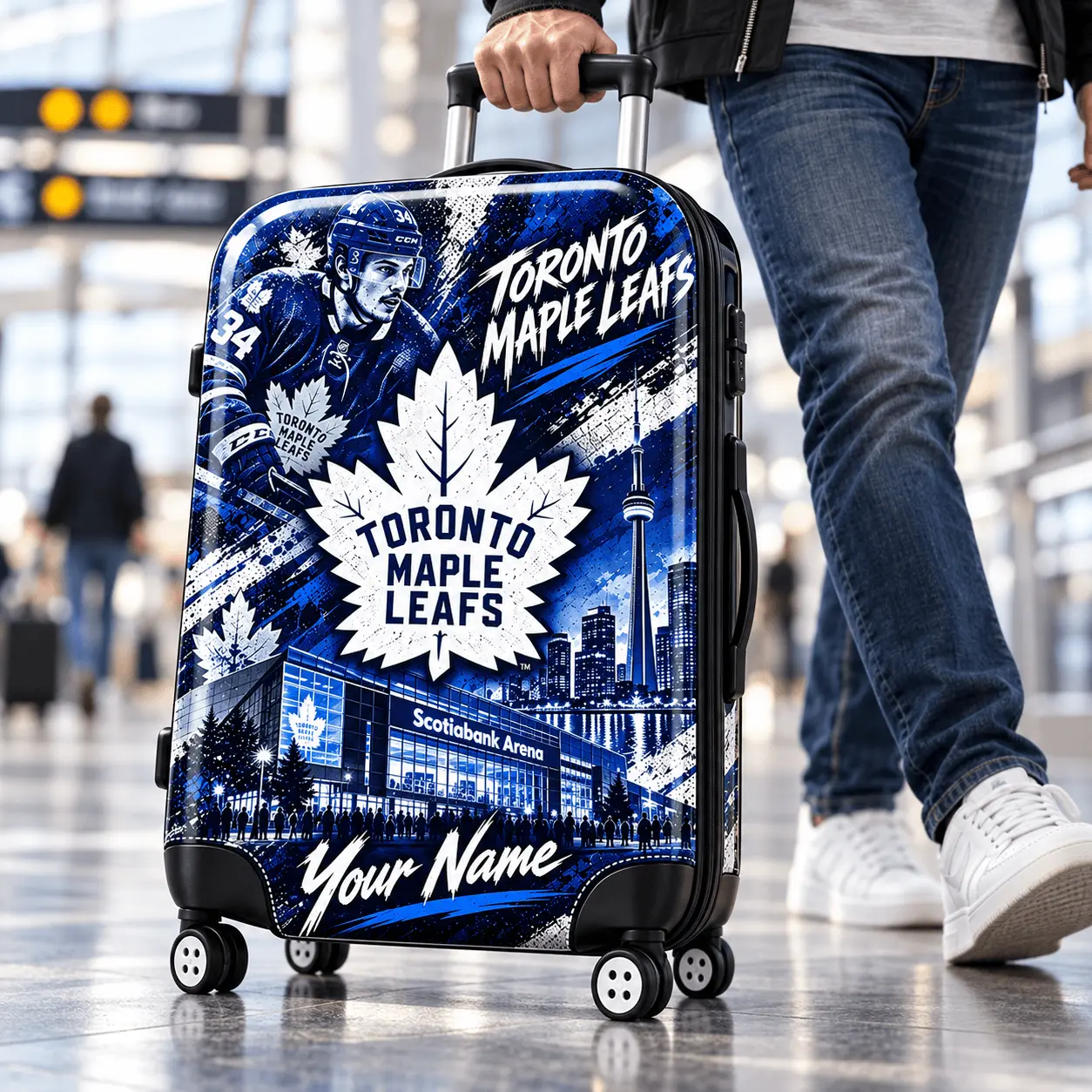 Toronto Maple Leafs | Premium NHL Personalized Arena Pride Luggage Cover NDN - Image 2