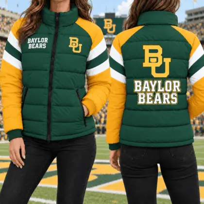 Baylor Bears | Premium NCAA Chevron Stripe Puffer Down Jacket TD