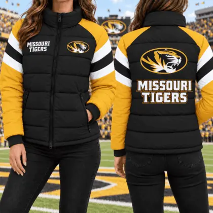 Missouri Tigers | Premium NCAA Chevron Stripe Puffer Down Jacket TD