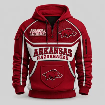 Arkansas Razorbacks | Premium NCAA Team Spirit Hoodie Half Zipper TD
