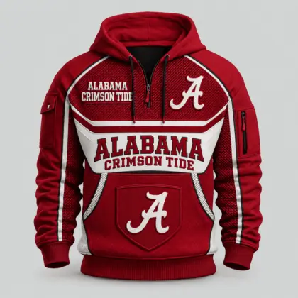 Alabama Crimson Tide | Premium NCAA Team Spirit Hoodie Half Zipper TD