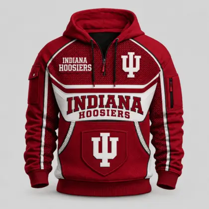Indiana Hoosiers | Premium NCAA Team Spirit Hoodie Half Zipper TD
