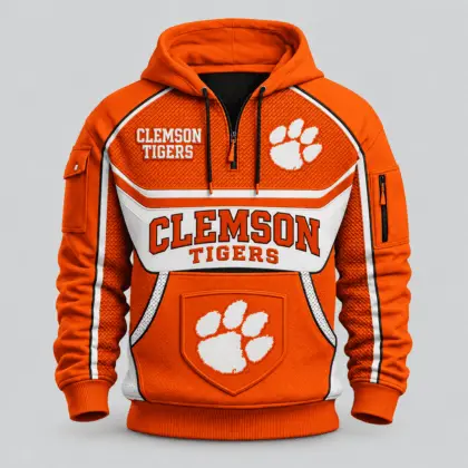 Clemson Tigers | Premium NCAA Team Spirit Hoodie Half Zipper TD