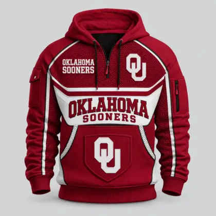 Oklahoma Sooners | Premium NCAA Team Spirit Hoodie Half Zipper TD