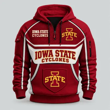 Iowa State Cyclones | Premium NCAA Team Spirit Hoodie Half Zipper TD