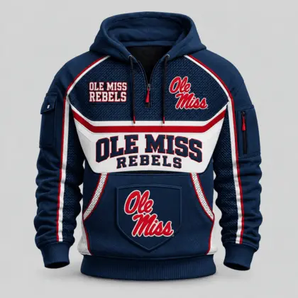Ole Miss Rebels | Premium NCAA Team Spirit Hoodie Half Zipper TD