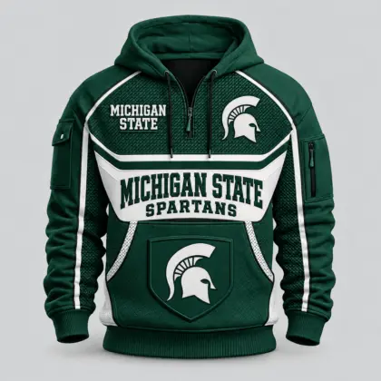 Michigan State Spartans | Premium NCAA Team Spirit Hoodie Half Zipper TD
