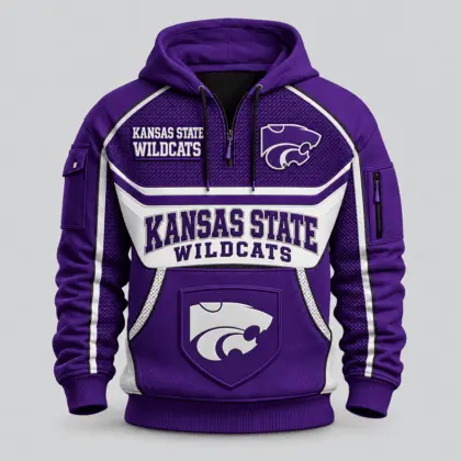 Kansas State Wildcats | Premium NCAA Team Spirit Hoodie Half Zipper TD