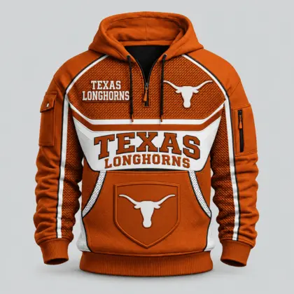 Texas Longhorns | Premium NCAA Team Spirit Hoodie Half Zipper TD