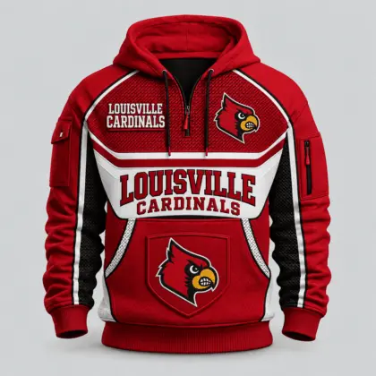 Louisville Cardinals | Premium NCAA Team Spirit Hoodie Half Zipper TD
