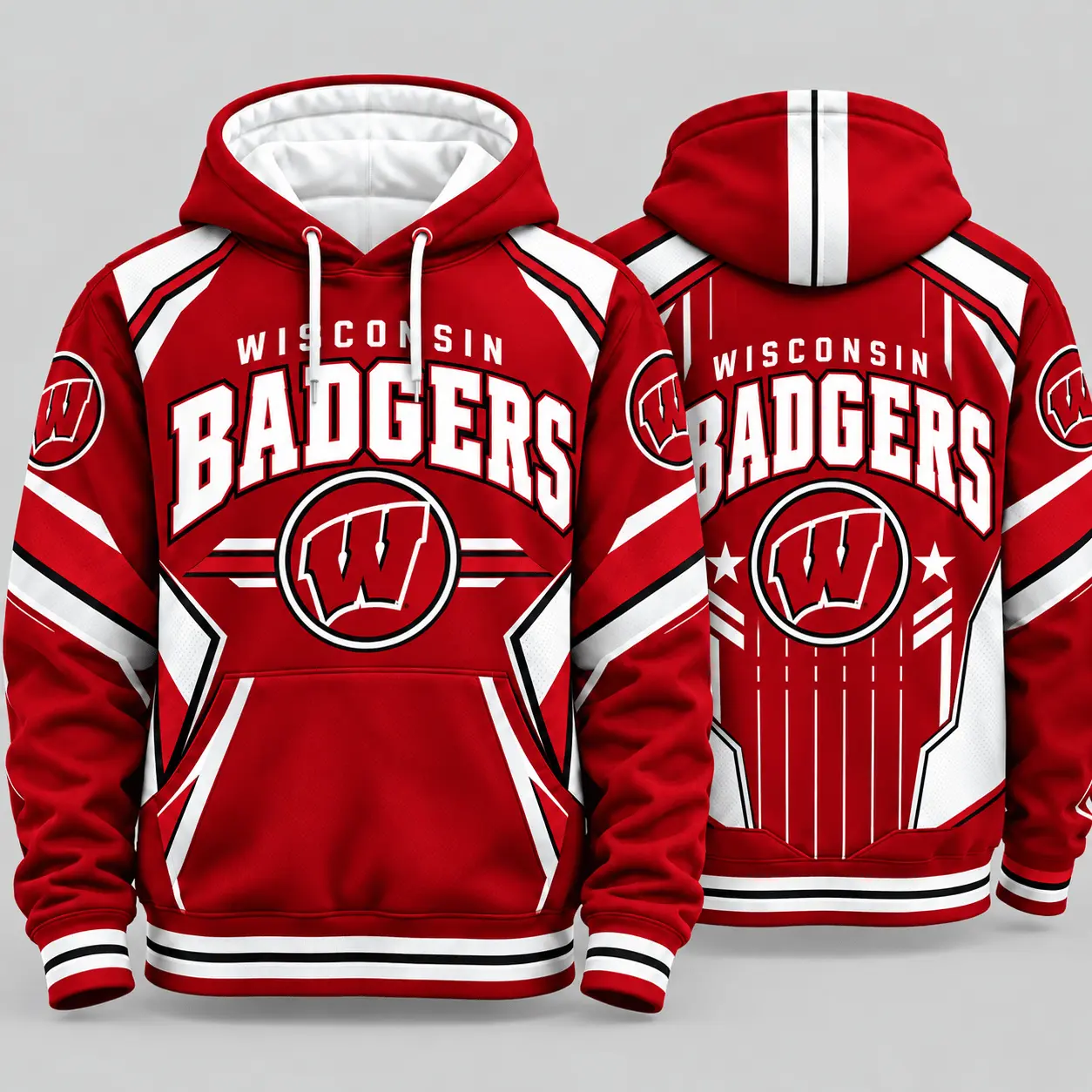 Wisconsin Badgers | Premium NCAA Classic Team Pride Hoodie TD