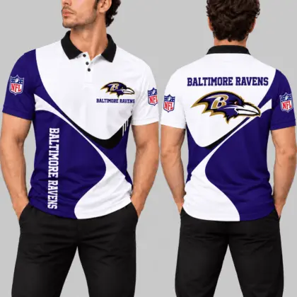 Baltimore Ravens | NFL Curve Panel Polo Shirt