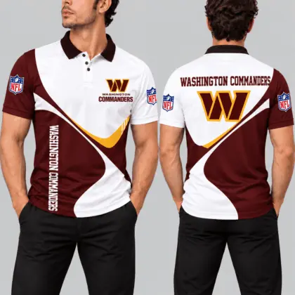 Washington Commanders | NFL Curve Panel Polo Shirt
