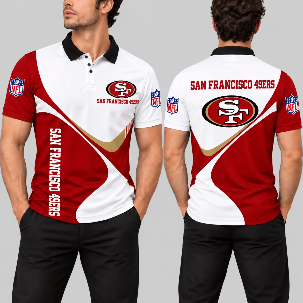 San Francisco 49ers | NFL Curve Panel Polo Shirt