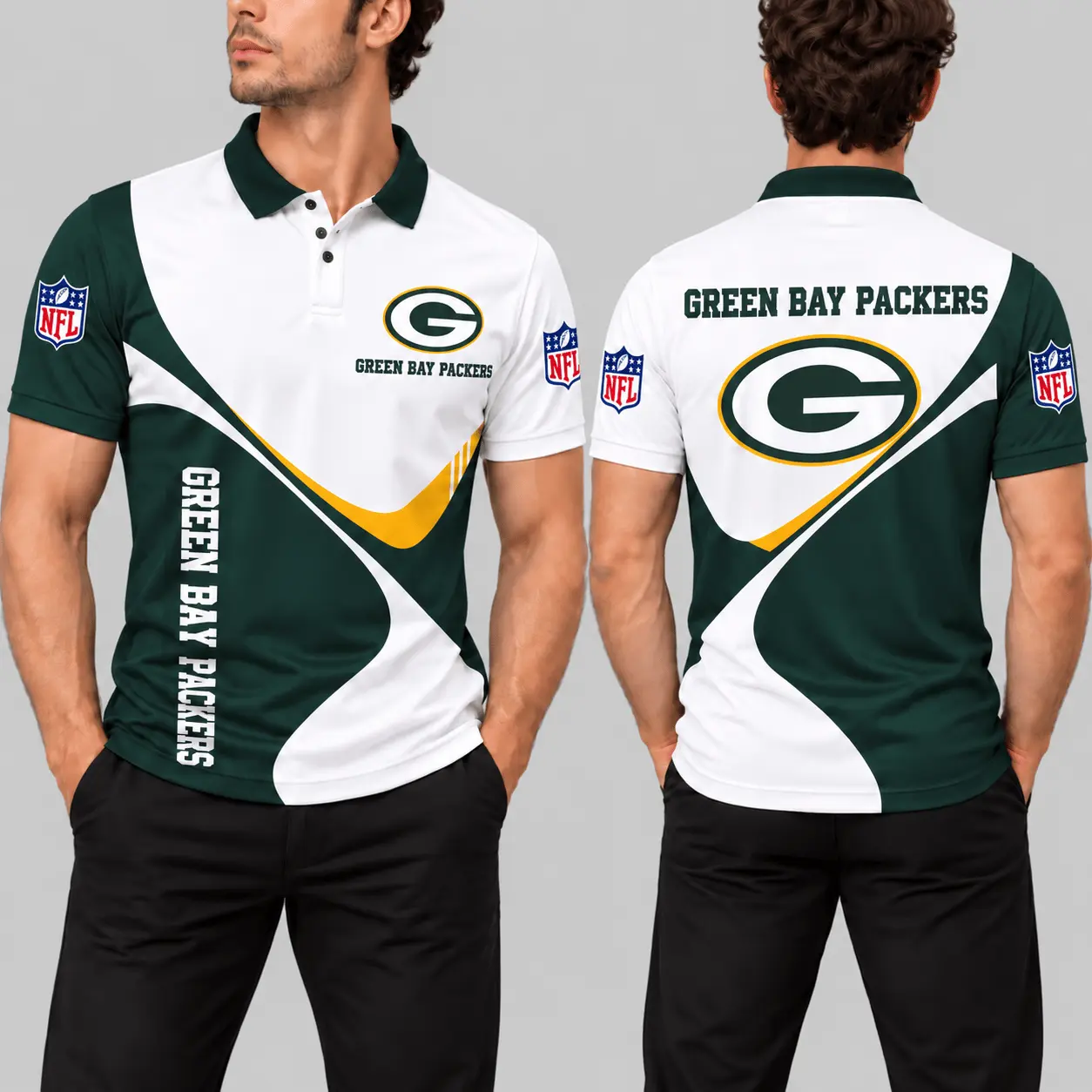 Green Bay Packers | NFL Curve Panel Polo Shirt