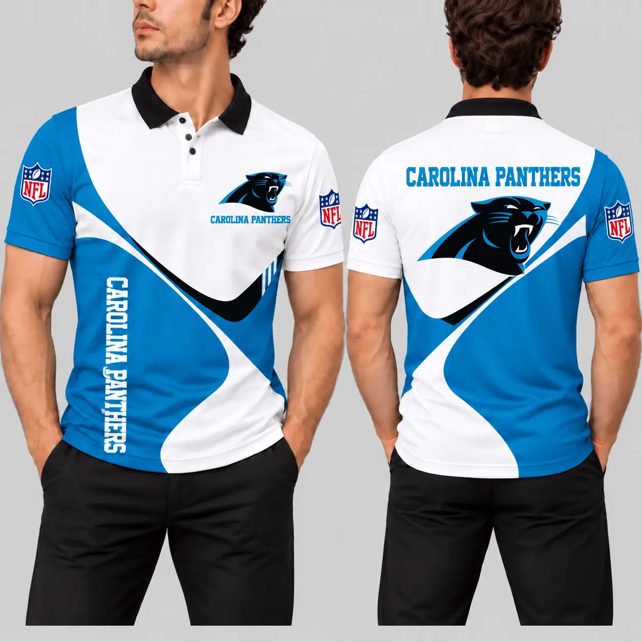Carolina Panthers | NFL Curve Panel Polo Shirt