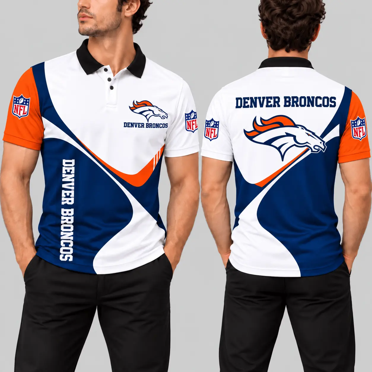 Denver Broncos | NFL Curve Panel Polo Shirt