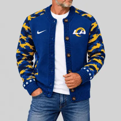 Los Angeles Rams | NFL Camo Sleeve Knit Cardigan