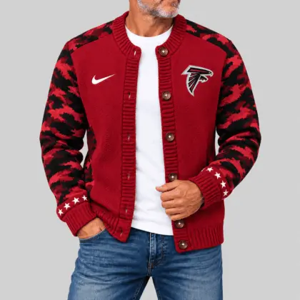 Atlanta Falcons | NFL Camo Sleeve Knit Cardigan