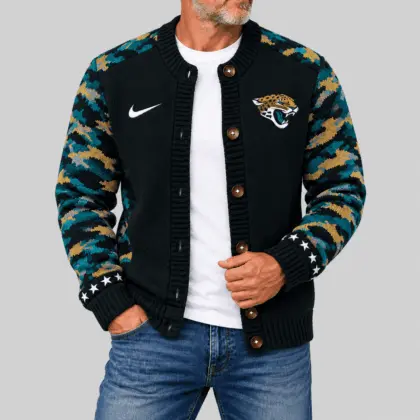 Jacksonville Jaguars | NFL Camo Sleeve Knit Cardigan