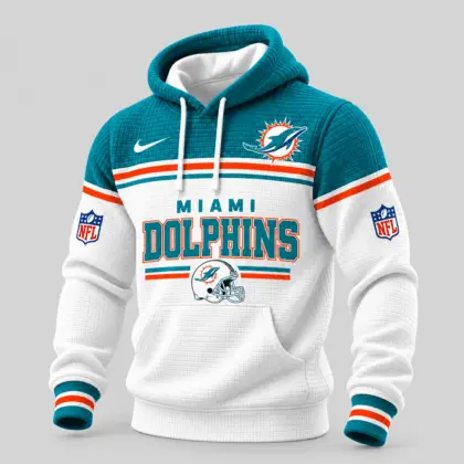 Miami Dolphins | NFL Stripe Trim Waffle Hoodie
