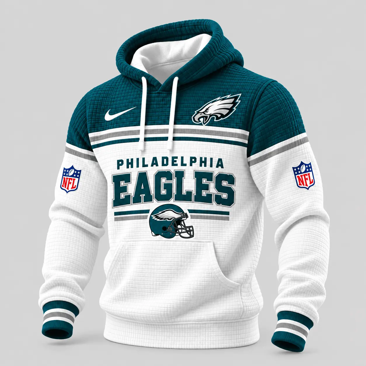 Philadelphia Eagles | NFL Stripe Trim Waffle Hoodie