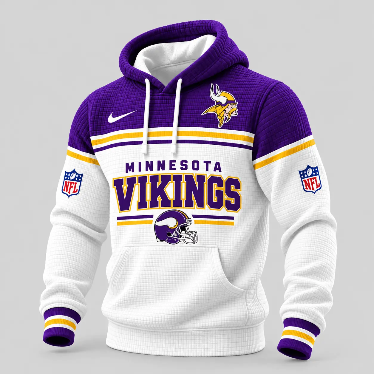 Minnesota Vikings | NFL Stripe Trim Waffle Hoodie