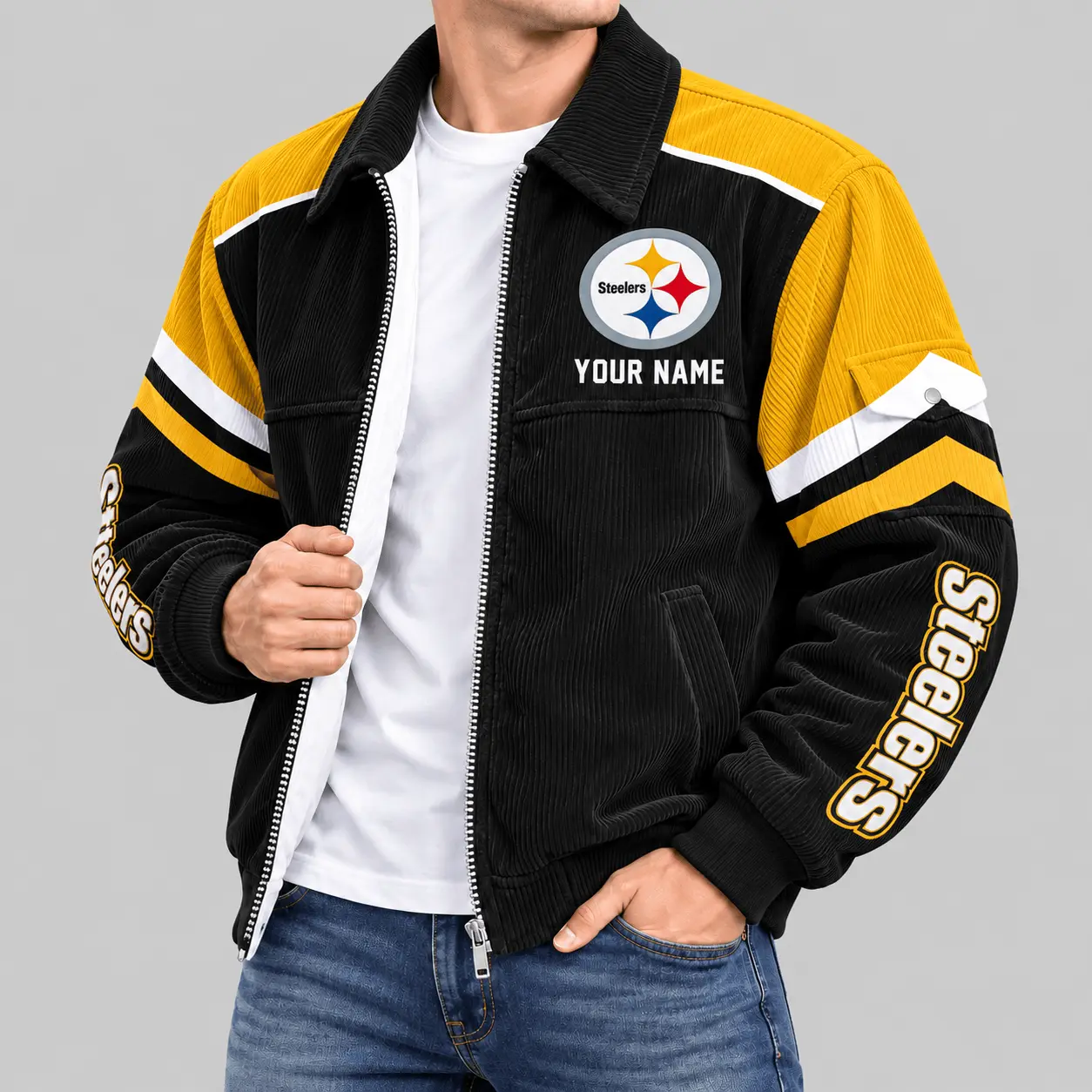 Pittsburgh Steelers | NFL Corduroy Collar Work Jacket