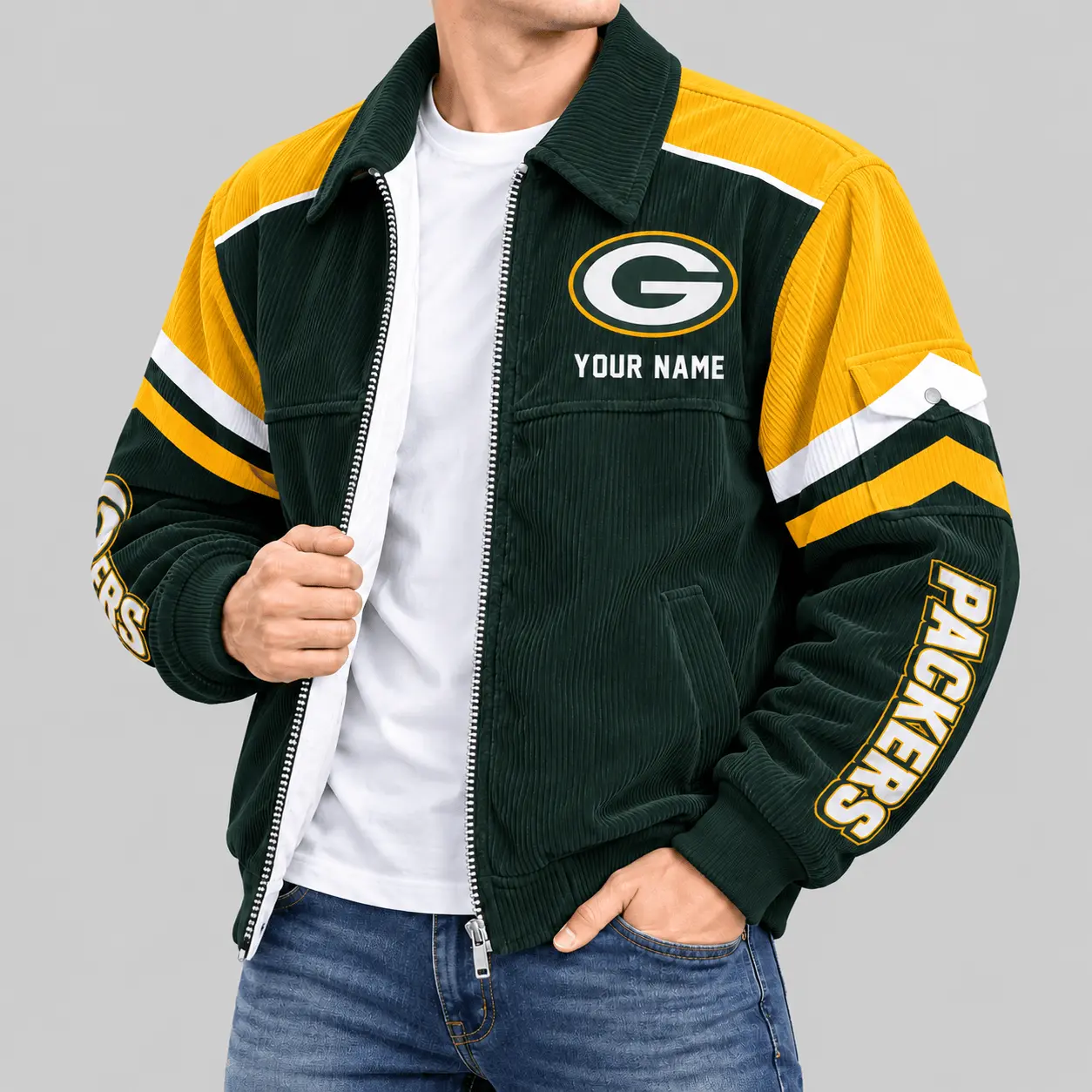 Green Bay Packers | NFL Corduroy Collar Work Jacket