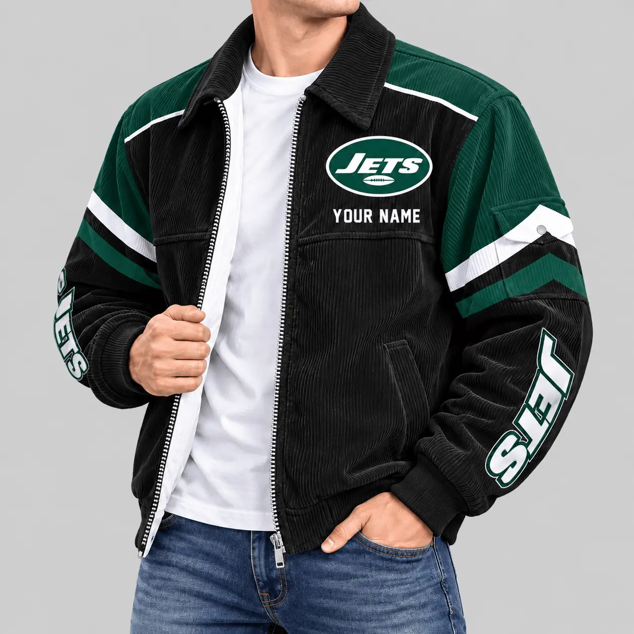 New York Jets | NFL Corduroy Collar Work Jacket
