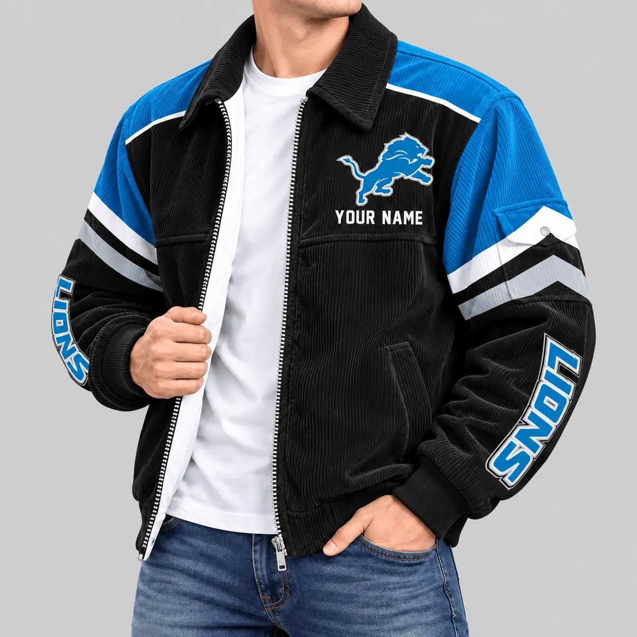 Detroit Lions | NFL Corduroy Collar Work Jacket