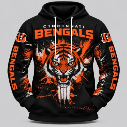 Cincinnati Bengals | NFL Skull Splatter Hoodie