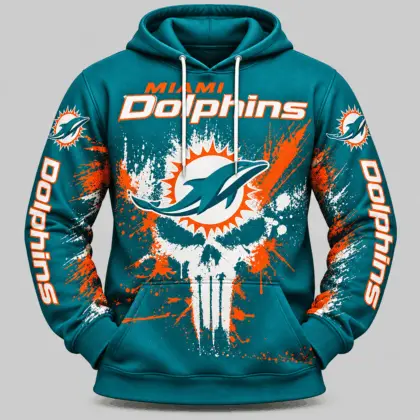 Miami Dolphins | NFL Skull Splatter Hoodie