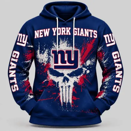 New York Giants | NFL Skull Splatter Hoodie