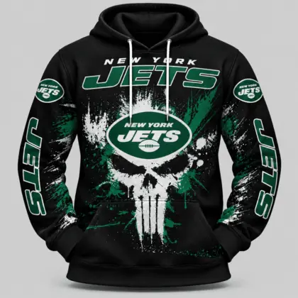 New York Jets | NFL Skull Splatter Hoodie