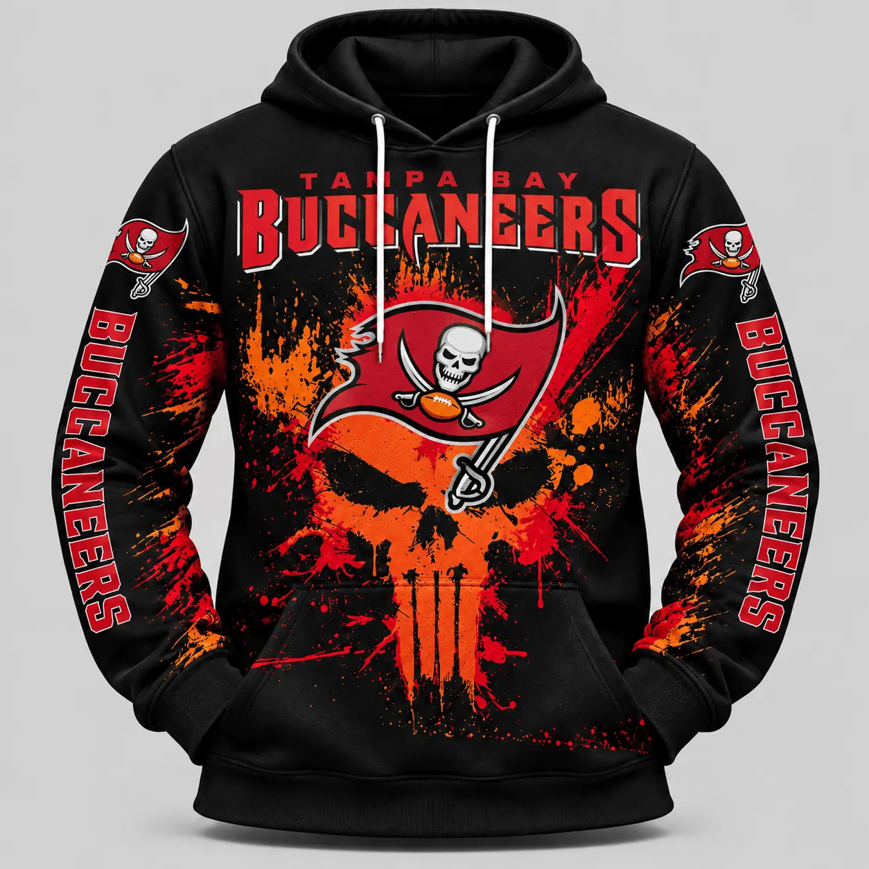 Tampa Bay Buccaneers | NFL Skull Splatter Hoodie