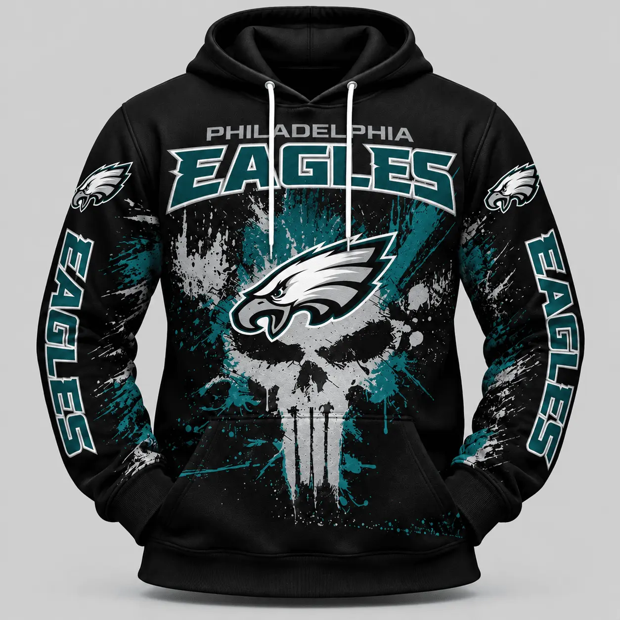 Philadelphia Eagles | NFL Skull Splatter Hoodie