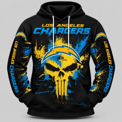 Los Angeles Chargers | NFL Skull Splatter Hoodie