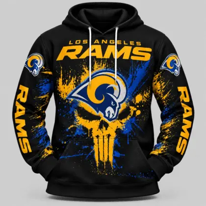 Los Angeles Rams | NFL Skull Splatter Hoodie