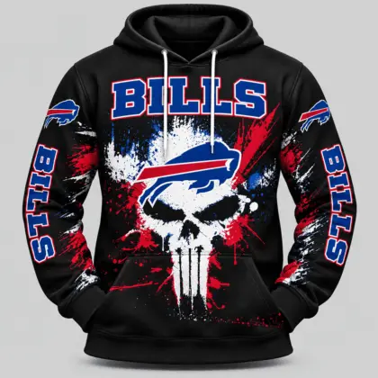 Buffalo Bills | NFL Skull Splatter Hoodie