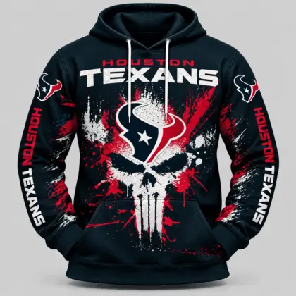 Houston Texans | NFL Skull Splatter Hoodie