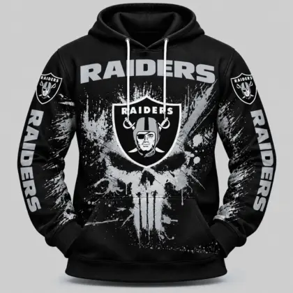 Las Vegas Raiders | NFL Skull Splatter Hoodie