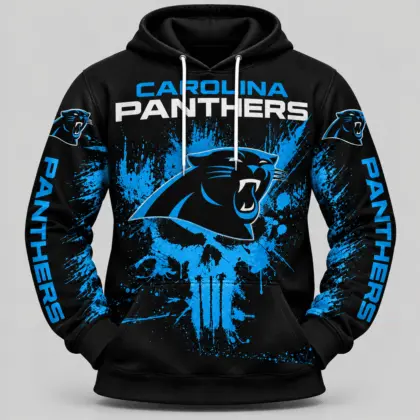 Carolina Panthers | NFL Skull Splatter Hoodie