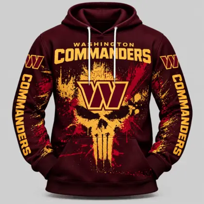 Washington Commanders | NFL Skull Splatter Hoodie